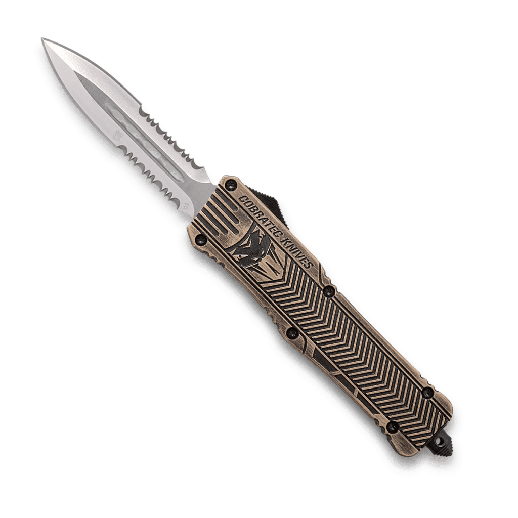Medium CTK-1 Desert Sand Distressed (Cerakote) | CobraTec Knives