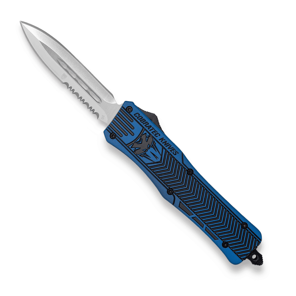 Small CTK-1 NRA Blue w/ Graphite Black (Cerakote) | CobraTec Knives