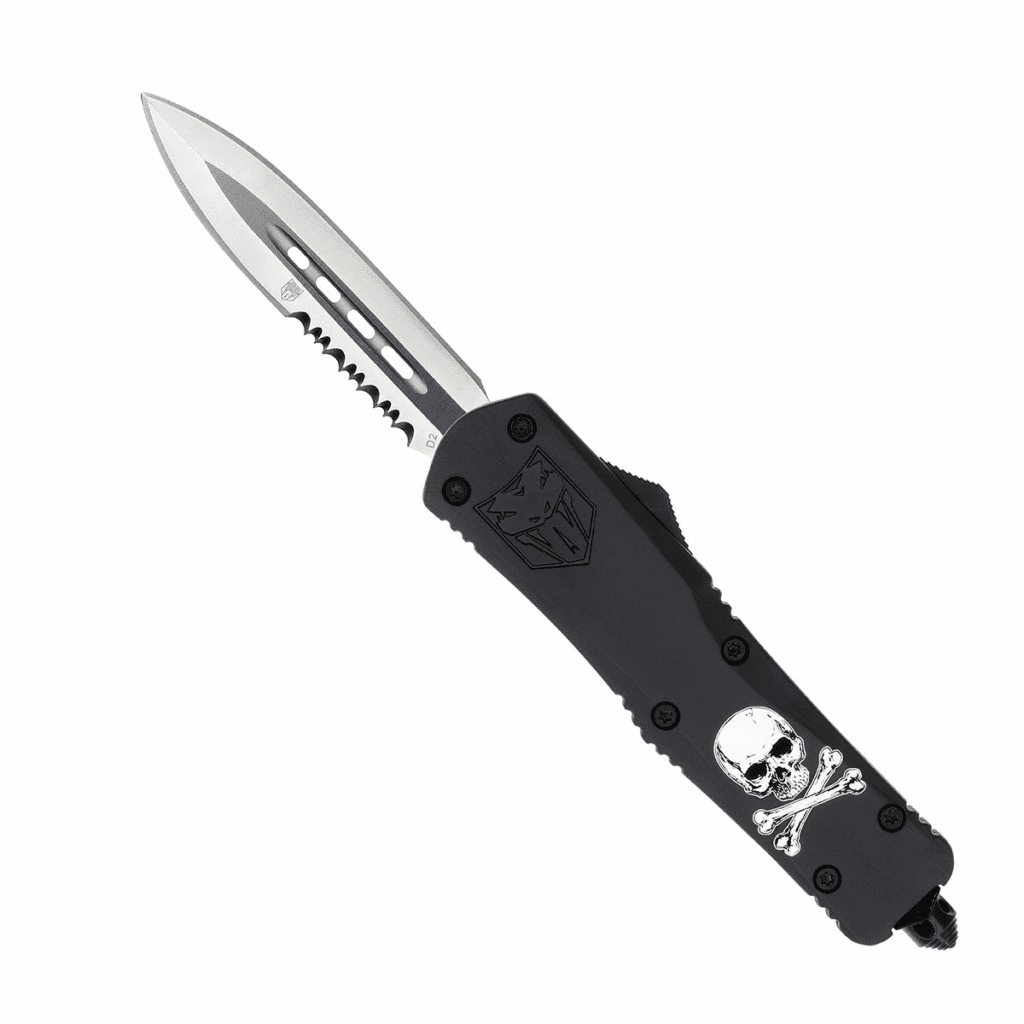 Large FS-3 Jolly Roger Black (Cerakote) | CobraTec Knives